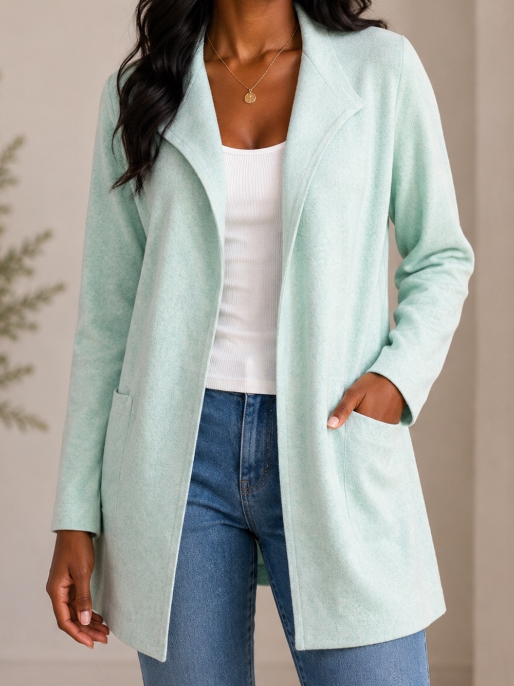 J.Crew Factory Vanessa Sweater-Jacket mint green xs